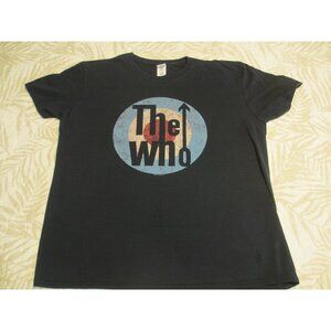 The Who Logo Black T-Shirt XL By Gildan Softstyle 100% Cotton Preshrunk